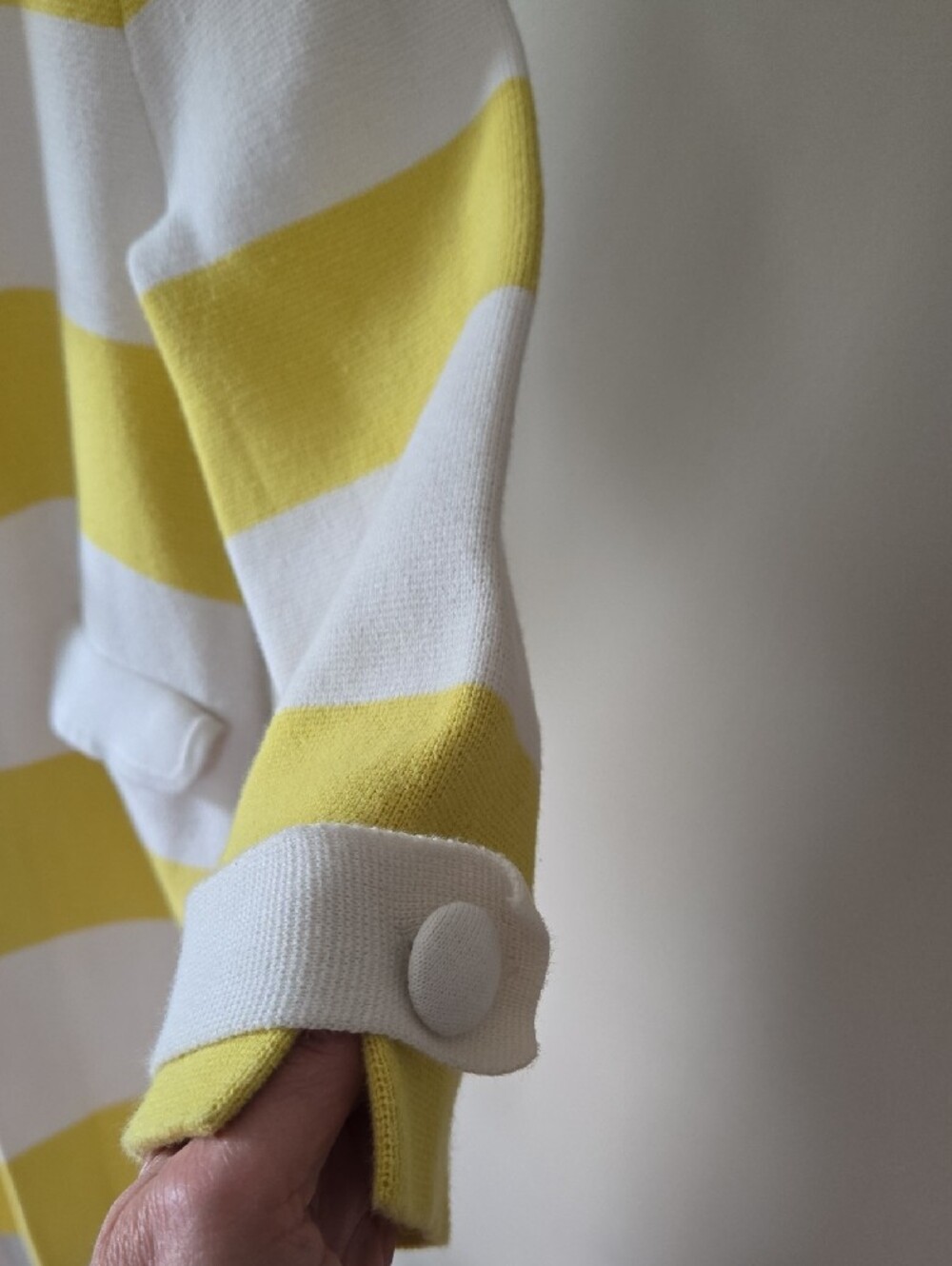 J. Crew Yellow and White Striped Pea Coat - Picture 5 of 6